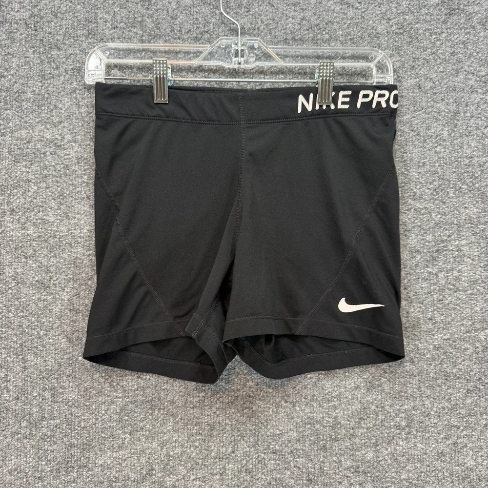 Nike Pro Shorts Women Large Black Dri-FIT Compression Athletic Gym‎ Workout Run